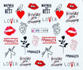 Valentine Abstract Love Nail Decal