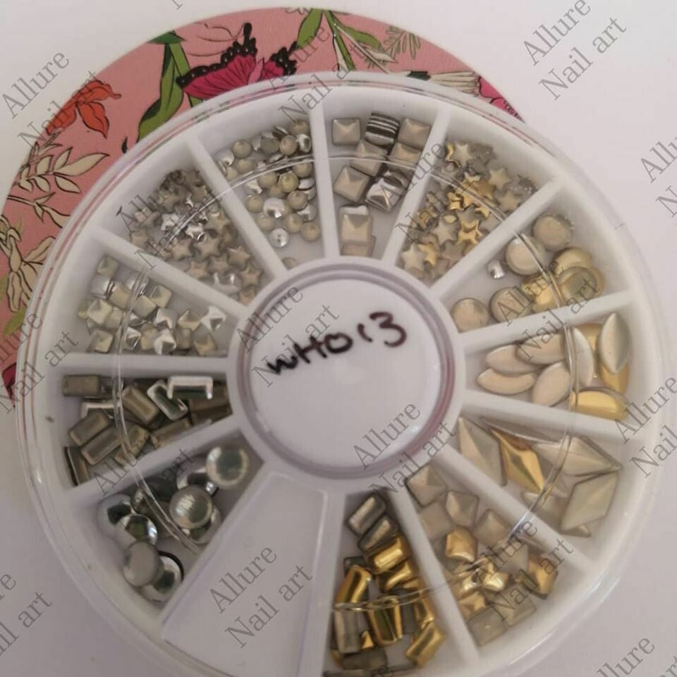 Alloy Mix Shape Nail Wheel Tray