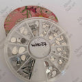Crystal Rhinestones Nail Wheel Tray