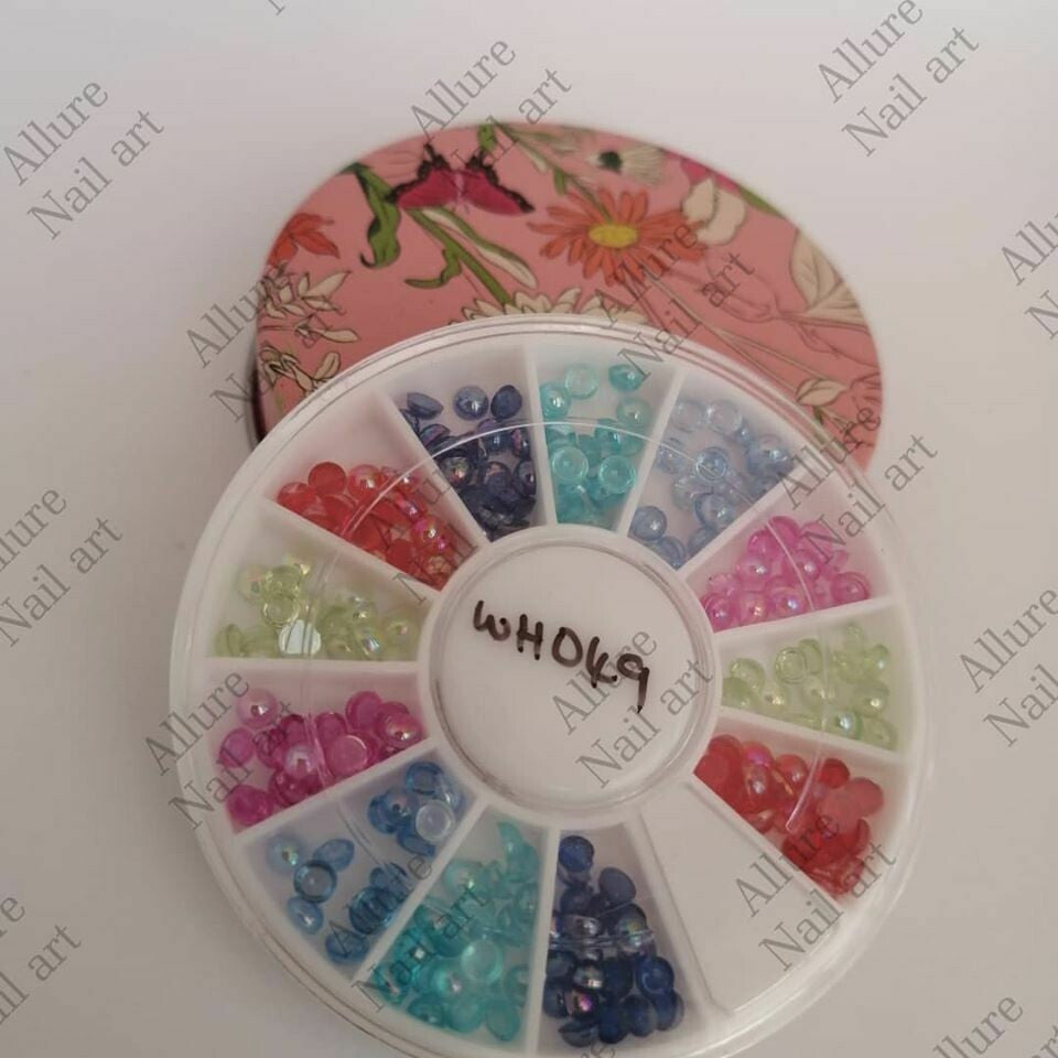 Jelly like Rhinestones Nail Wheel Tray