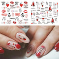 Valentine Abstract Love Nail Decal