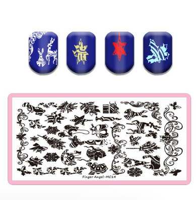 Finger Angel Christmas Stamping Plate - MC14