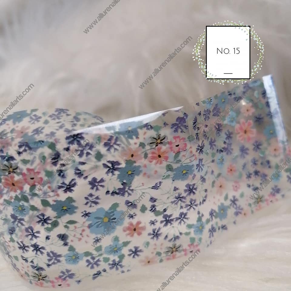 Floral Flower Foil Nail Transfer