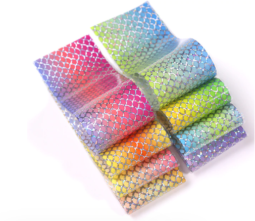 Mermaid Nail Art 6pcs Foil Set