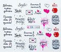 Valentine Abstract Love Nail Decal
