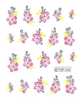Flower Glitter Nail Decal