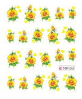 Flower Glitter Nail Decal