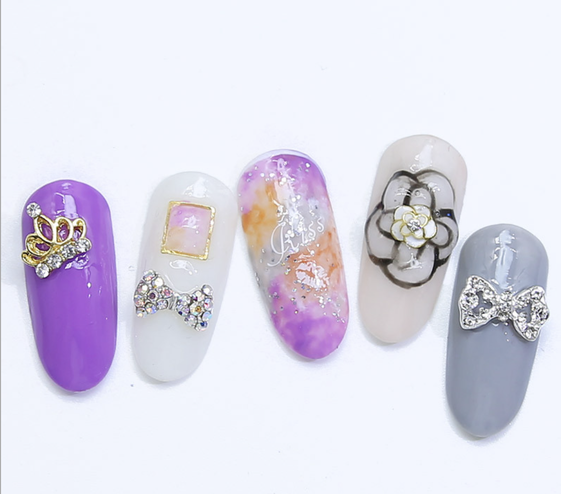Bow Crown Rhinestones Charms Nail Art Decoration