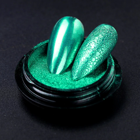 Emerald Chrome Nail Powder