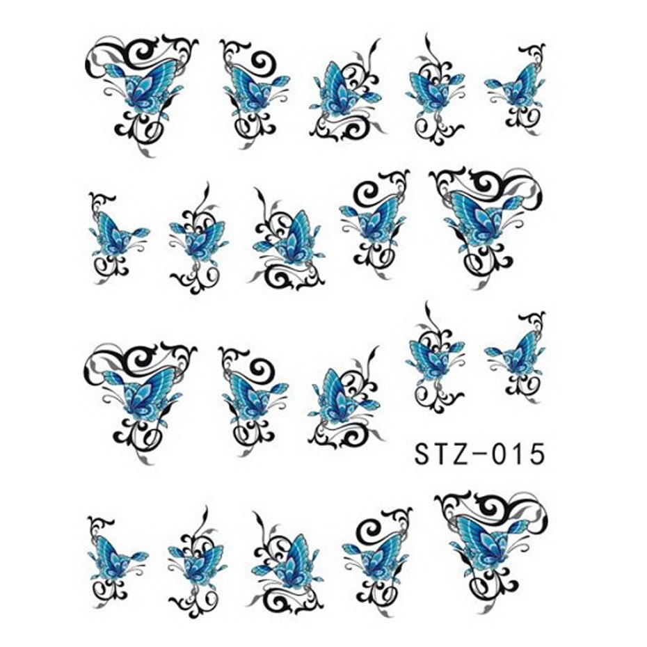 Blue Butterfly Nail Decal