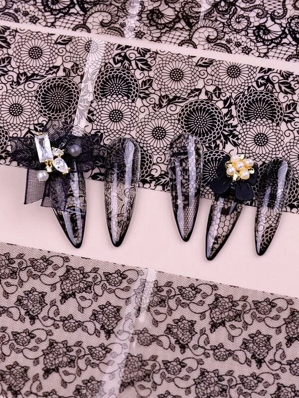 Lace Foil Nail Transfer