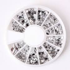 Crystal Rhinestones Nail Wheel Tray