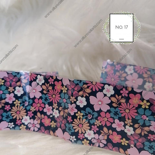 Floral Flower Foil Nail Transfer