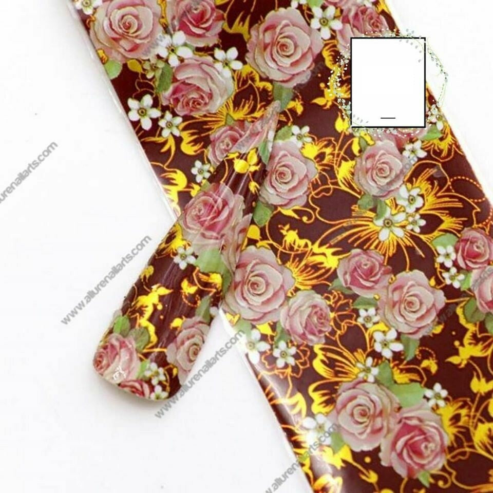 Oriental Gold Foil Nail Transfer