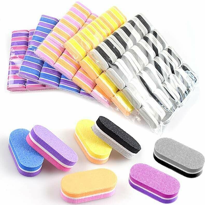 Mini Block Nail Buffer Black/Grey