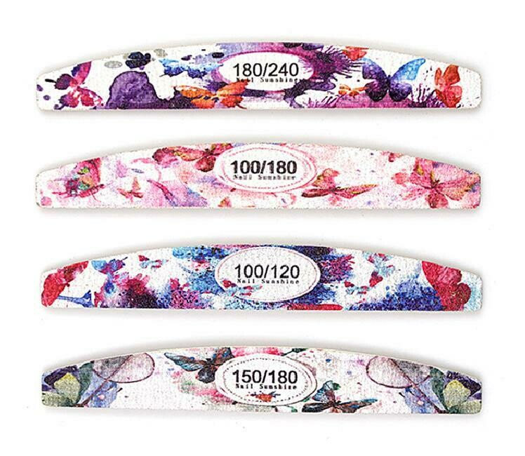 Nail Sunshine Flower Butterfly Splash Halfmoon Thin Nail File