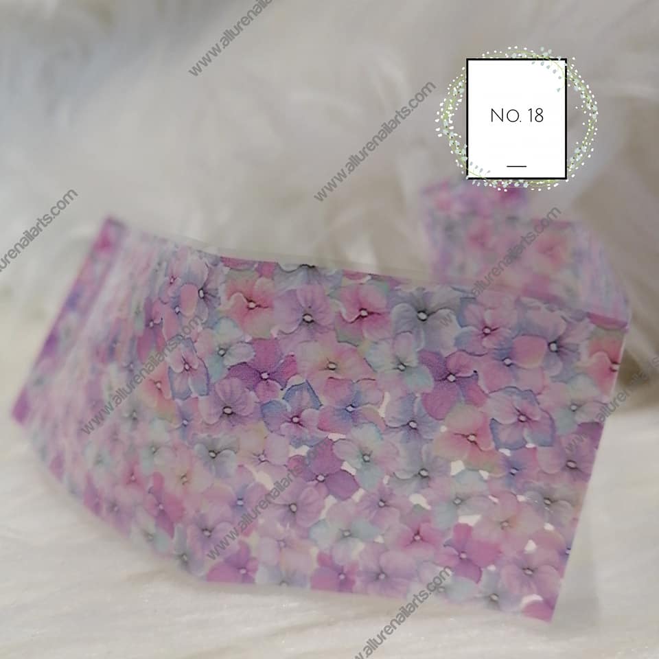 Floral Flower Foil Nail Transfer