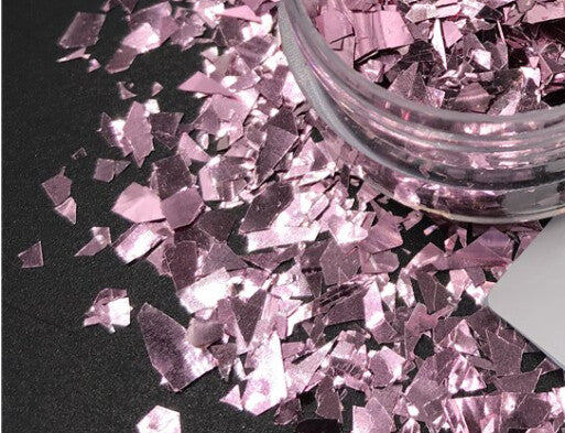 Pink Mylar Shards Art