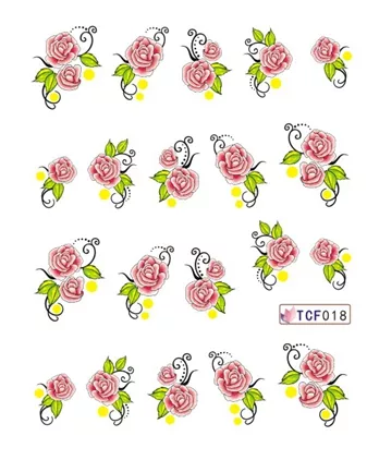 Flower Nail Decal