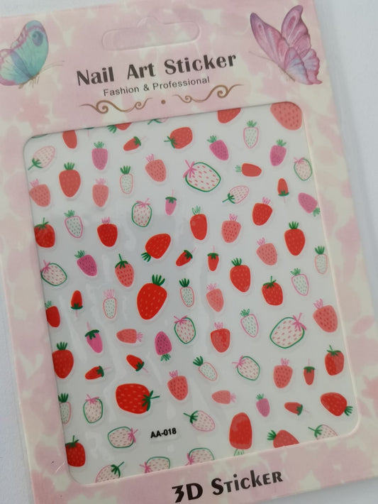 Fruit Strawberry Nail Art Sticker