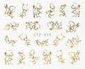 Gold Metallic Lines Marble Nail Decal