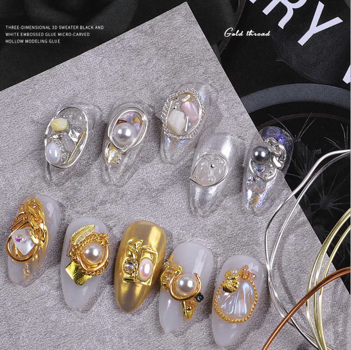 Wire Nail Art Decoration Aluminum Steel - Random Color