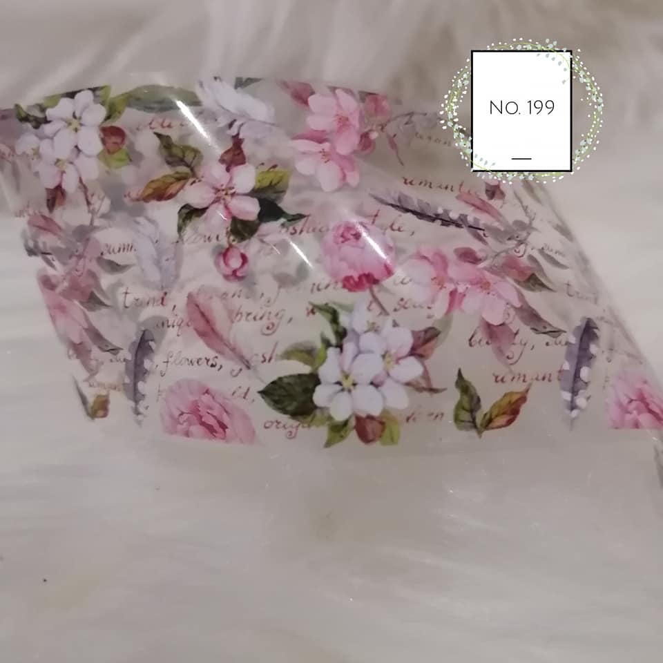 Floral Foil Nail Transfer
