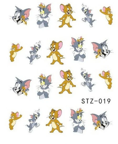 Tom Jerry Cat Mouse Nail Decal