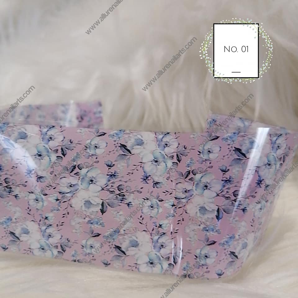 Floral Flower Foil Nail Transfer