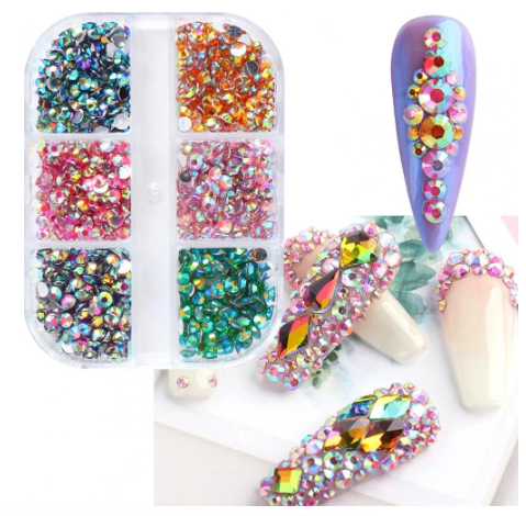 Random Color Crystal Nail Art Rhinestones Decoration