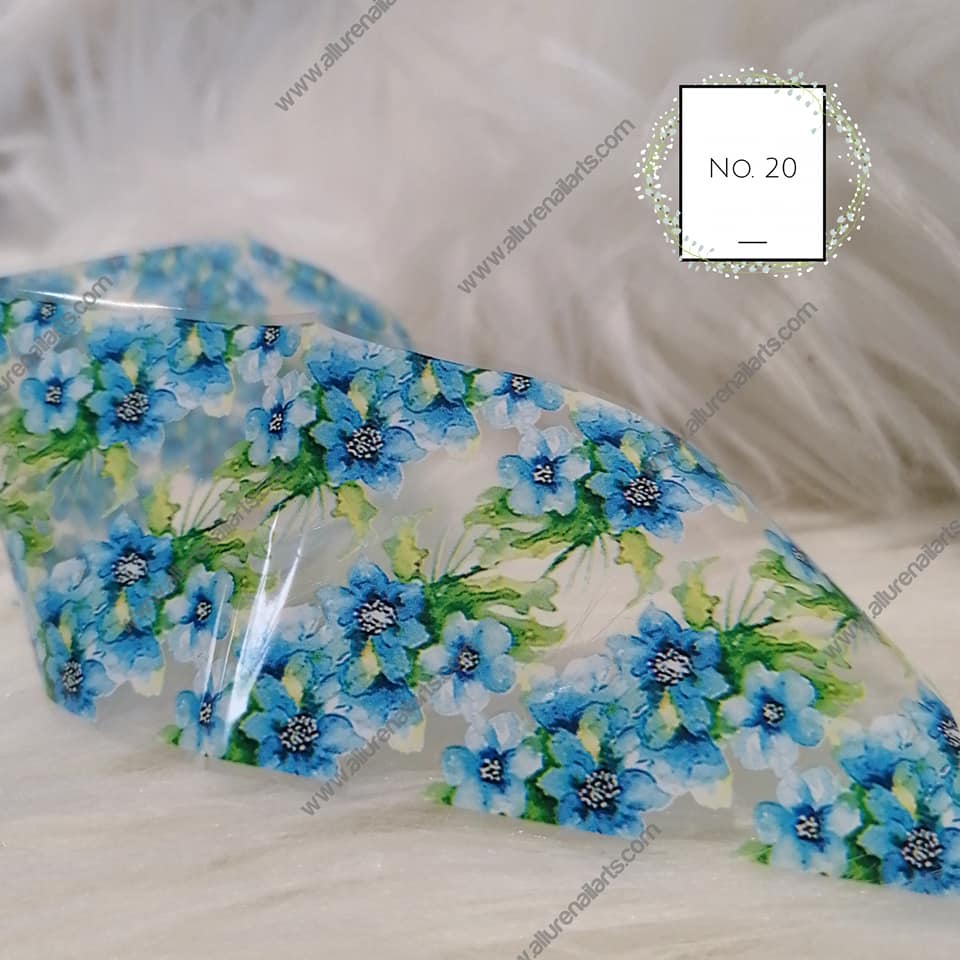 Floral Flower Foil Nail Transfer