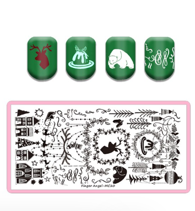 Finger Angel Christmas Stamping Plate - MC20