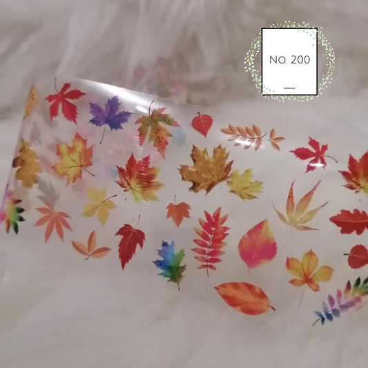 Floral Foil Nail Transfer