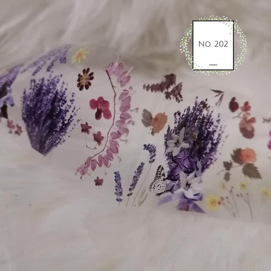 Floral Foil Nail Transfer