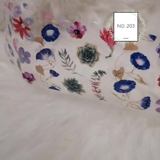 Floral Foil Nail Transfer