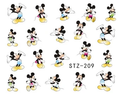 Mickey Mouse Minnie Mouse Nail Decal