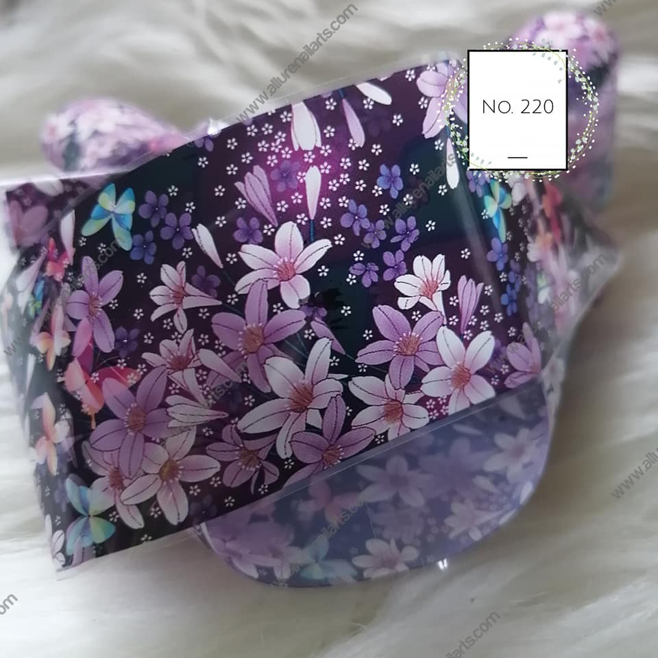 Floral Foil Nail Transfer