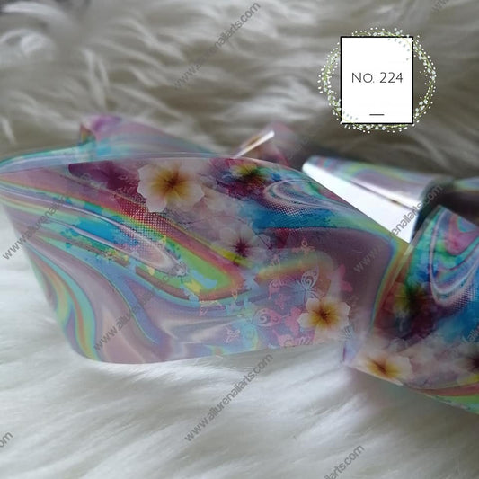 Floral Foil Nail Transfer