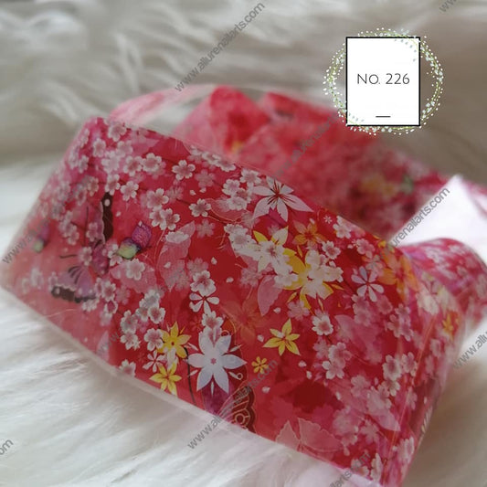 Floral Foil Nail Transfer