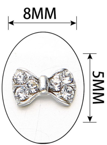 Bow Rhinestones Charms Nail Art Decoration