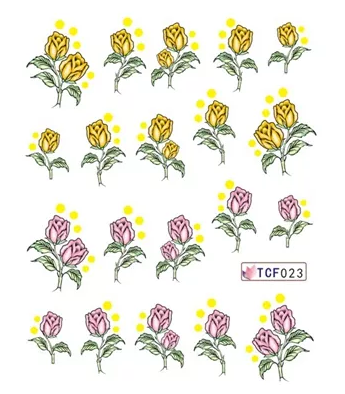 Flower Nail Decal