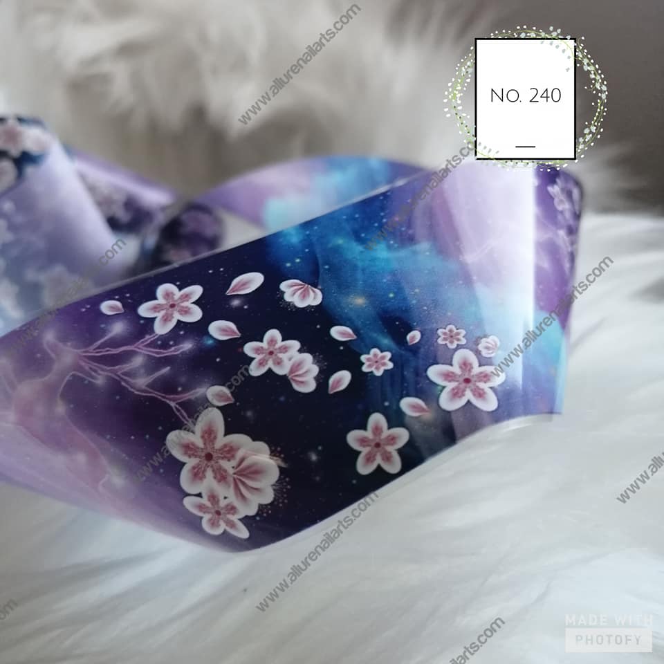 Floral Foil Nail Transfer