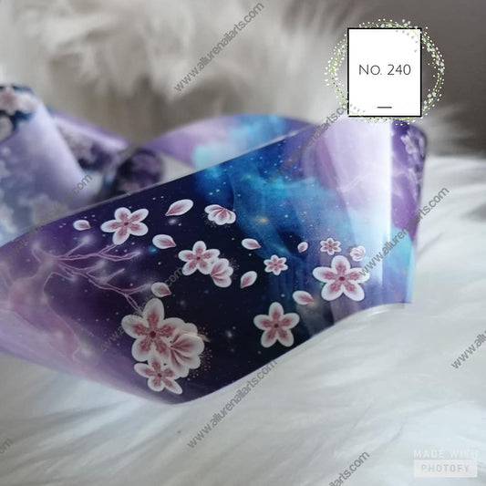 Floral Foil Nail Transfer
