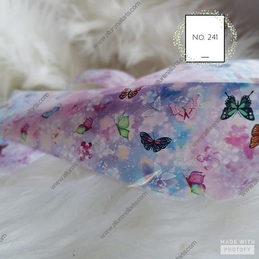 Butterfly Floral Foil Nail Transfer