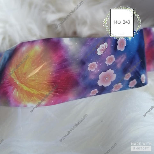 Butterfly Floral Foil Nail Transfer