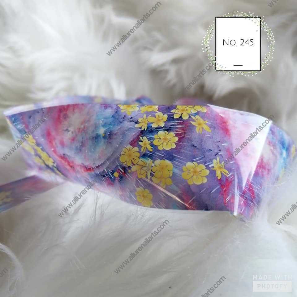 Butterfly Floral Foil Nail Transfer