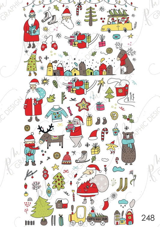 Nail decal PM248 Christmas