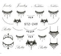 Black Lace Nail Decal