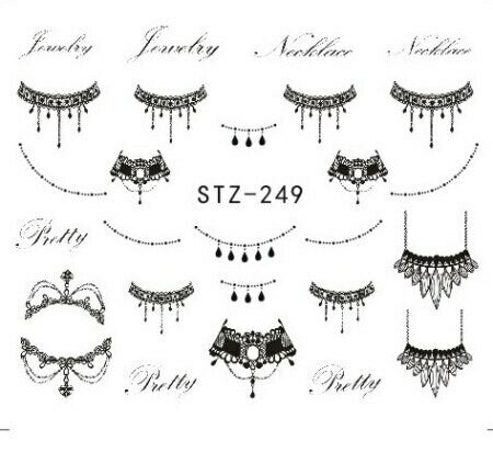 Black Lace Nail Decal