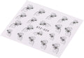 Black Flower Twirl Nail Decal